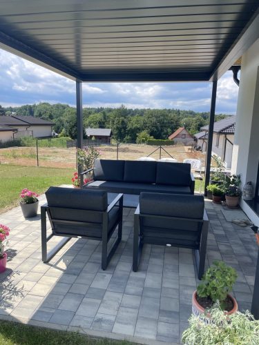 Zahradní sestava VONGE 5 osob černá