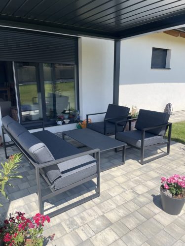 Zahradní sestava VONGE 5 osob černá